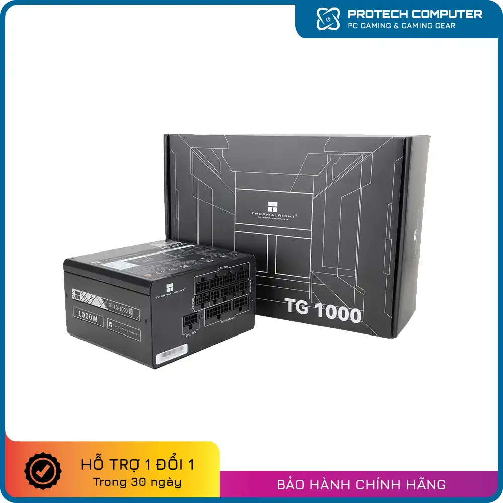 Nguồn máy tính Thermalright TG-1000 1000W ATX 3.0 | PCIE 5. 0 ( 80 Plus Gold / Full Modular/ Màu Đen)